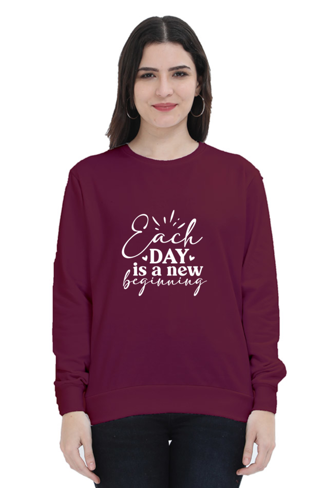 Women and Girl's Sweatshirt Maroon