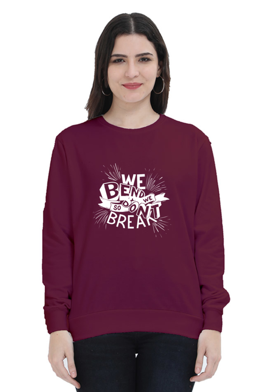 Women and Girl's Sweatshirt Maroon