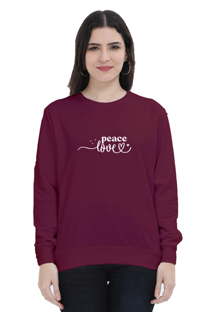 Women and Girl's Sweatshirt Maroon