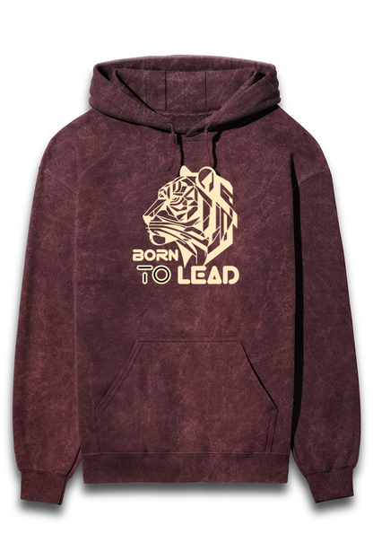 Acid Washed Unisex Hoodie Maroon