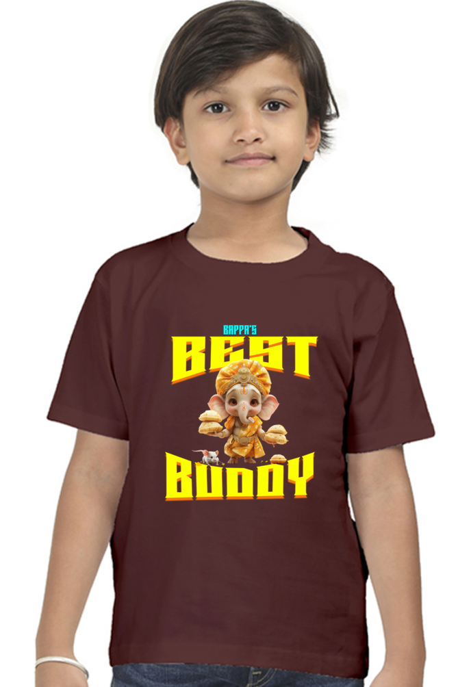 Bappa's Best Buddy 2 Ganesh Chaturthi Boy's T Shirts