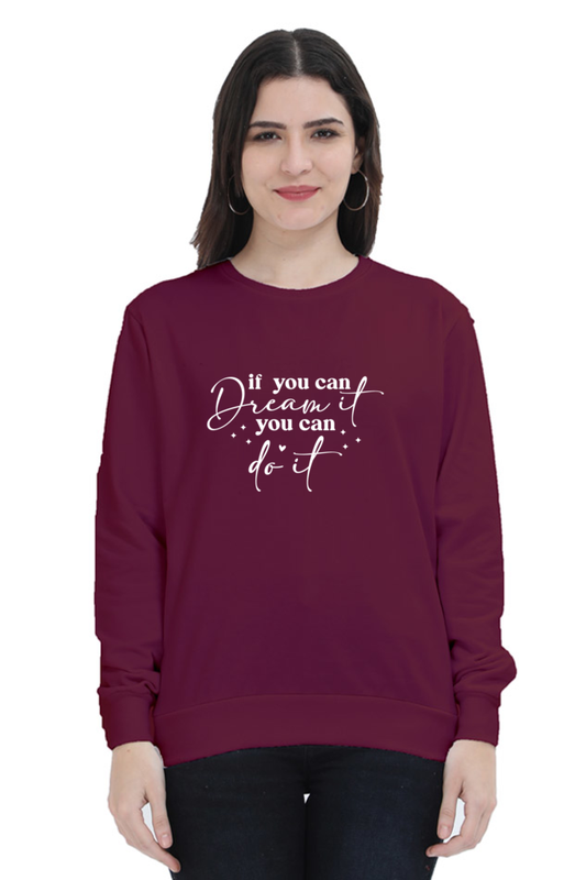 Sweatshirt For Women and Girl's Maroon