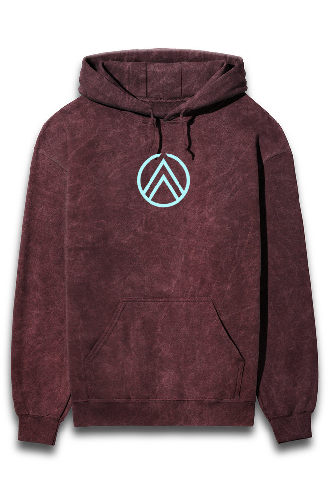 Acid Washed Unisex Hoodie 7 Maroon