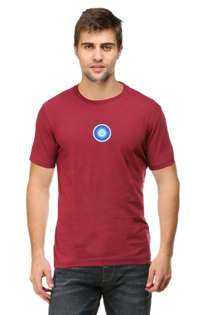 Ashoka Chakra Independence Day T Shirt Maroon