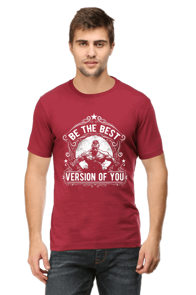 Be The Best Version Of You Men's T Shirt Maroon