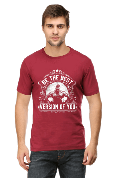 Be The Best Version Of You Men's T Shirt Maroon