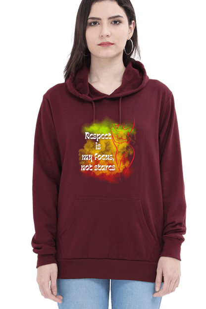 "Elegance Unveiled" Unisex Hooded sweatshirt for Girls and Women Maroon