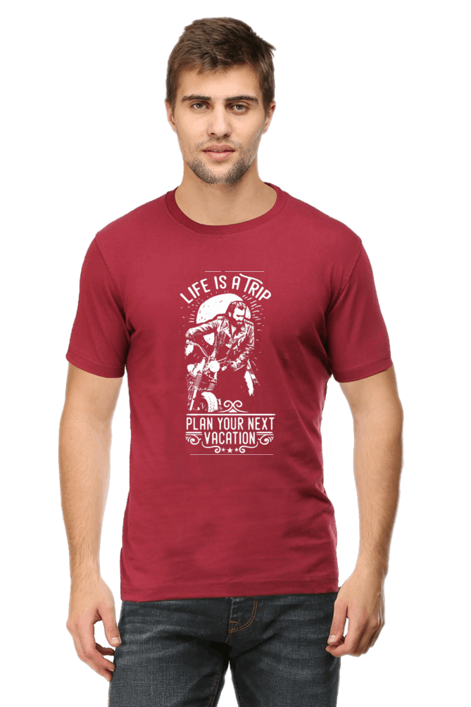 Life Is A Trip Men's T Shirt Maroon