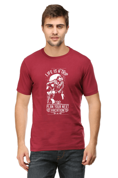 Life Is A Trip Men's T Shirt Maroon