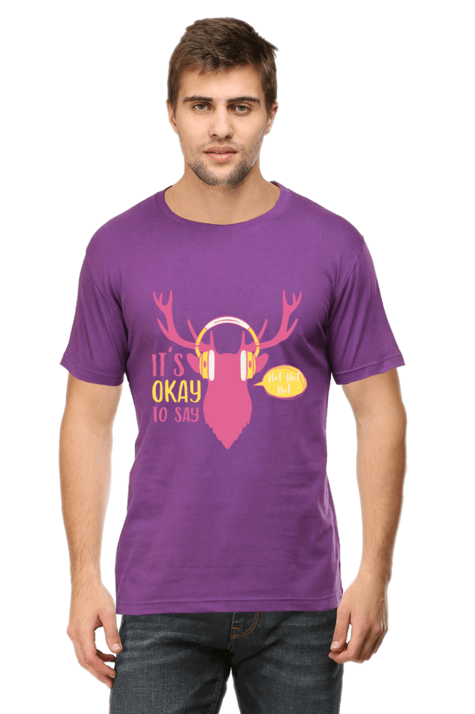 Its Ok To Say Men's T Shirt Purple