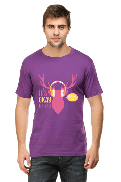 Its Ok To Say Men's T Shirt Purple