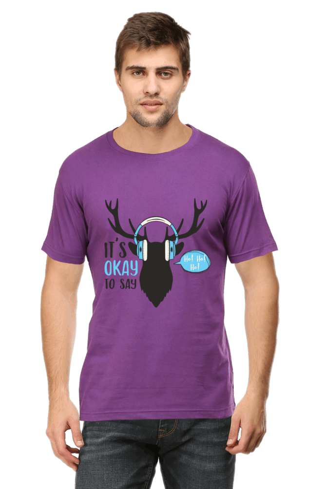 Its Ok To Say Men's T Shirt Purple