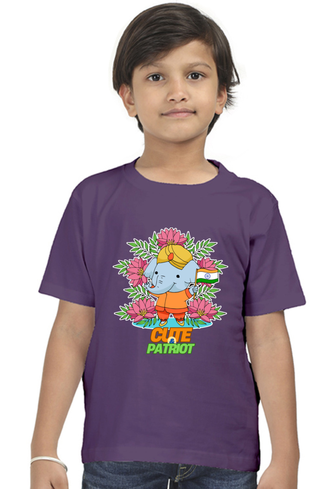 Patriotic T Shirts for Boys Purple