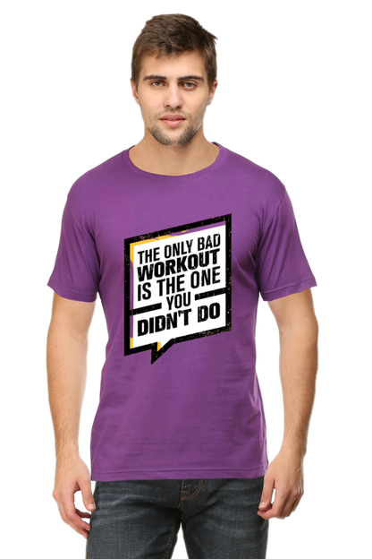 The Only Bad Workout Men's T Shirt Purple