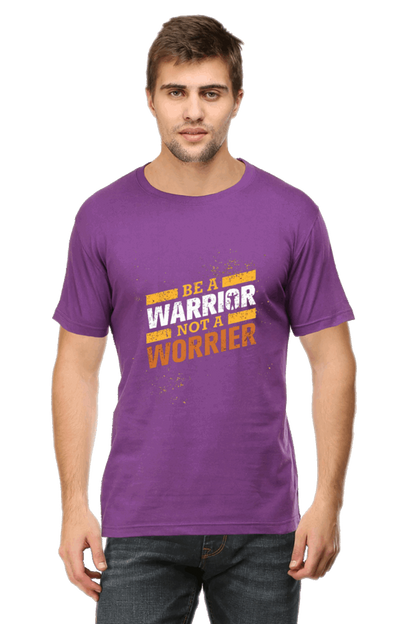 Be A Warrior Not A Worrier Men's T Shirt Purple