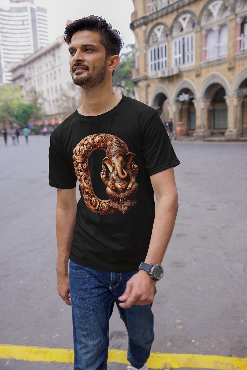 Stylish O Alphabet Ganesh Chaturthi Mens Tshirts