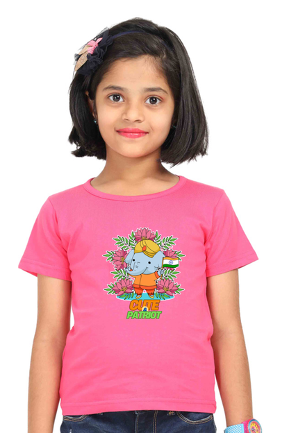 Patriotic Girl's T Shirts Pink