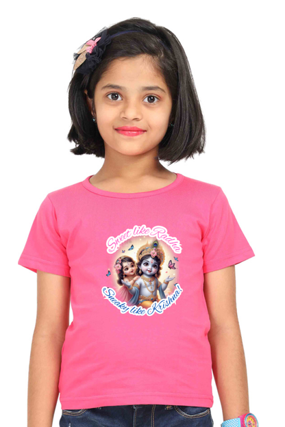 Sweet Like Radha Janmashtami Girl's T Shirts