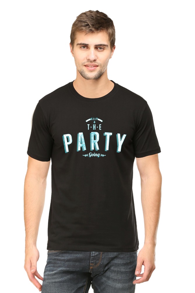 Party Going Men's T Shirts Black