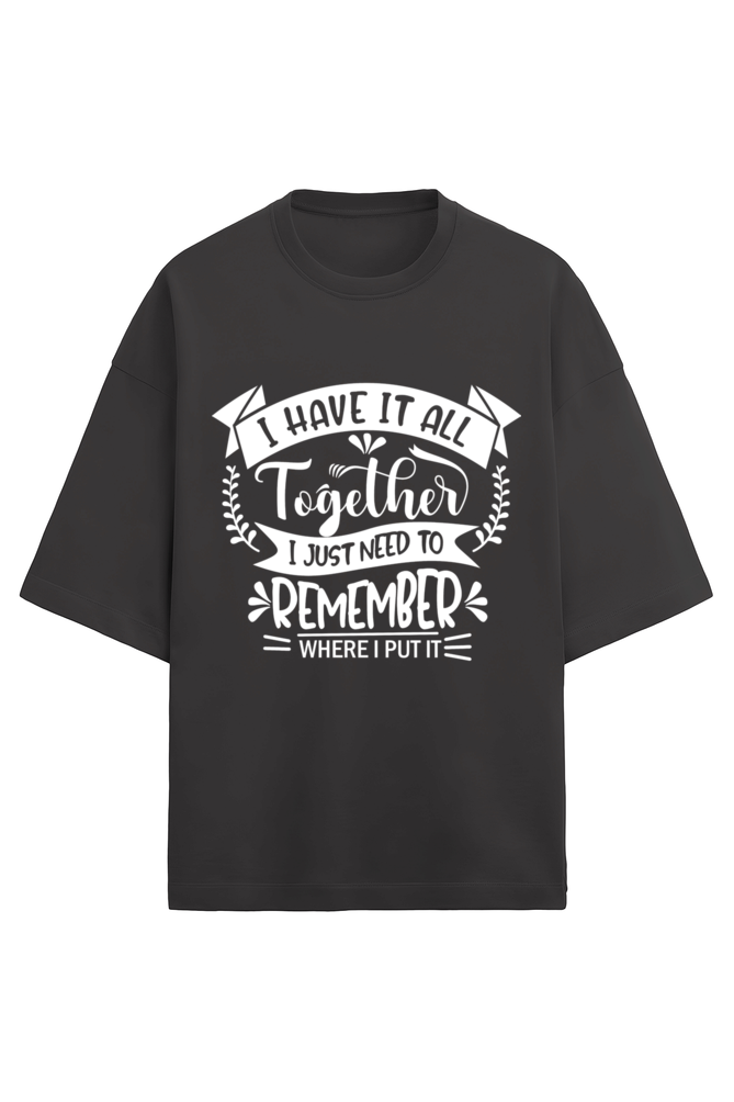 Together Men's Oversized T Shirts Black