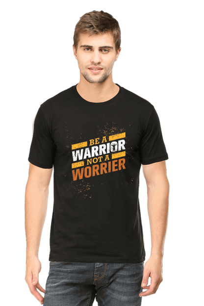 Be A Warrior Not A Worrier Men's T Shirt Black