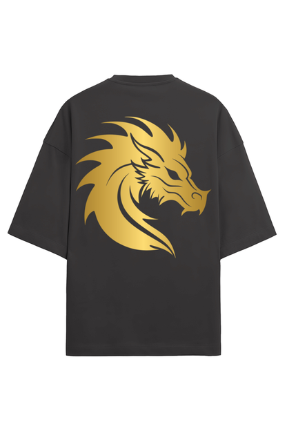 Golden Hourse Print Men's Oversized T Shirts