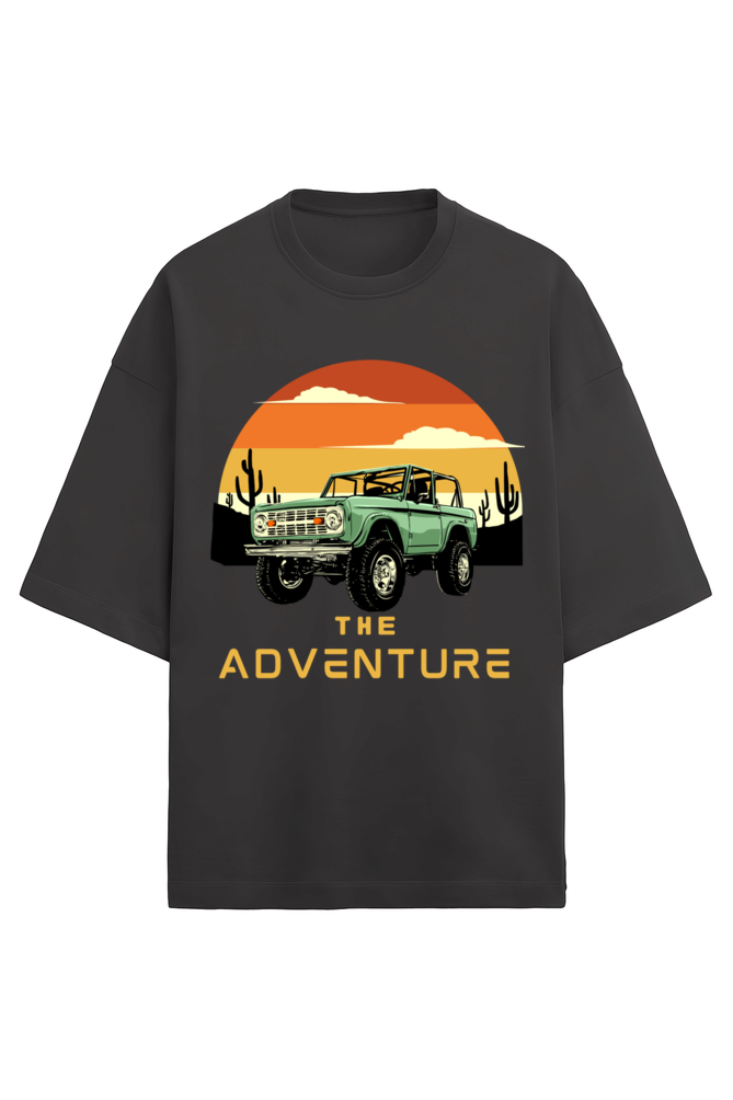 The Adventure Men's Oversized T Shirts Black