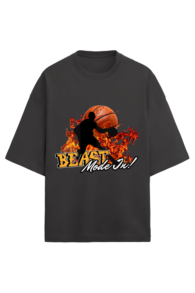 Beast Mode On Men's Oversized T Shirts Black