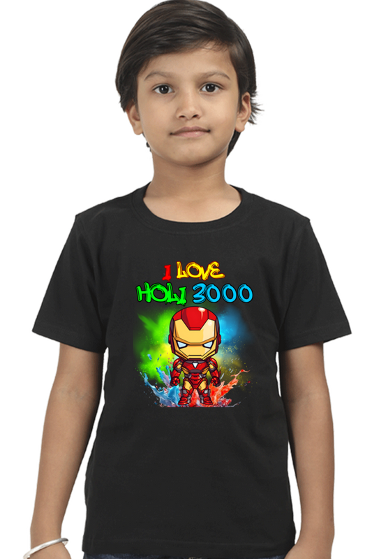 I Love Holi 3000: Boys' Kid Tee Black