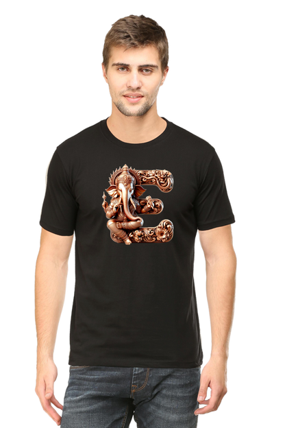 Stylish E Alphabet Ganesh Chaturthi Mens Tshirts