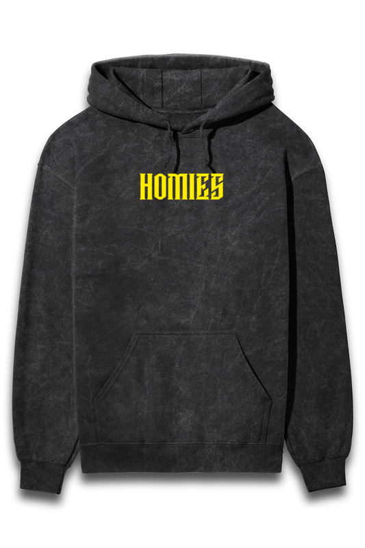 Acid Washed Unisex Hoodie 2 Black