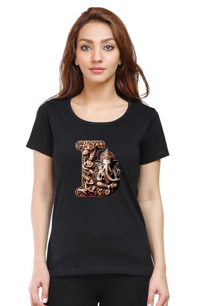 Stylish I Alphabet Ganesh Chaturthi Women T Shirts