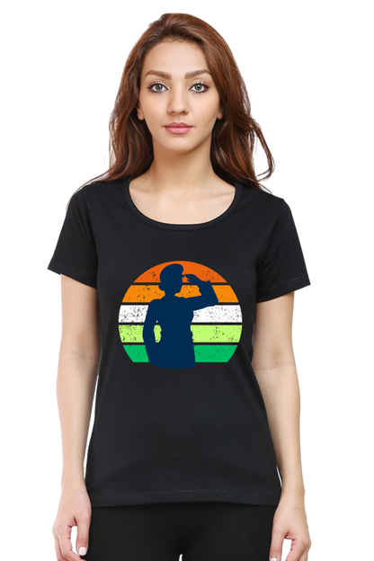 Patriotic Women T Shirts Black