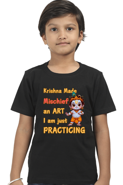 Krishna Made Mischief An Art Janmashtami Boy's T Shirts