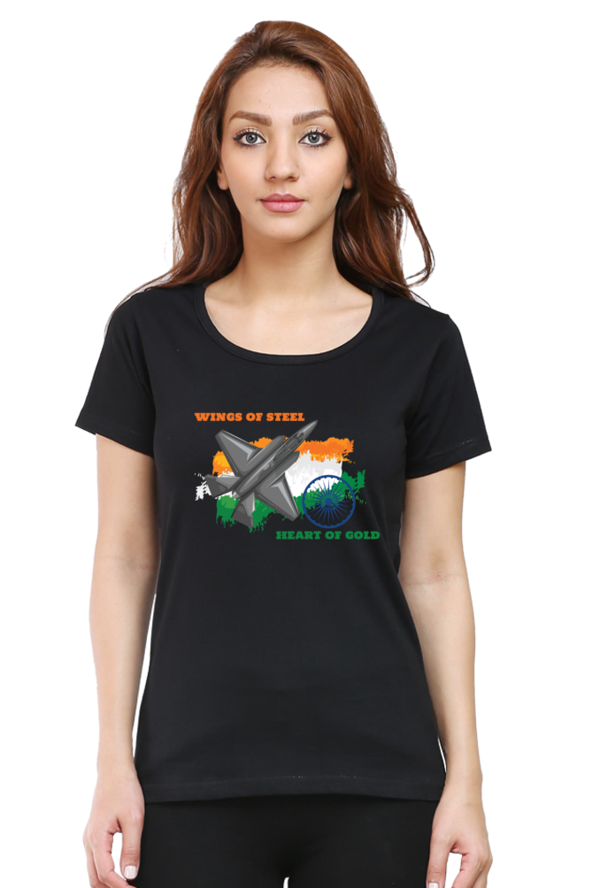 Patriotic Women T Shirts Black