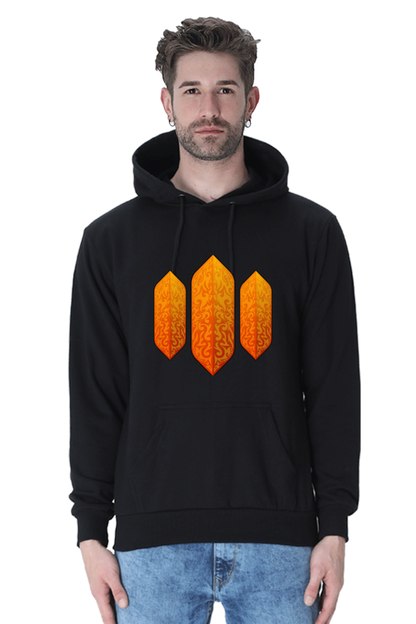 Hoodie Sweatshirt - 3 block design