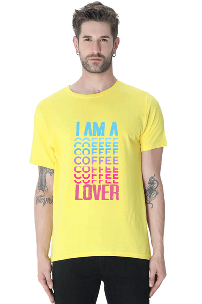 I Am A Coffee Lover Men's T Shirt New Yellow