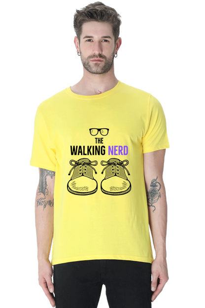 The Walking Nerd' Men's T-Shirt New Yellow