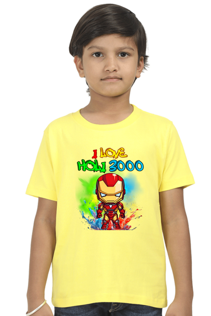 I Love Holi 3000: Boys' Kid Tee New Yellow