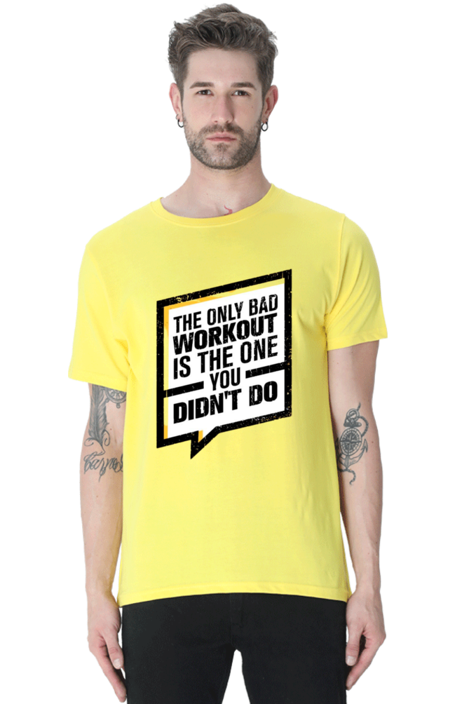 The Only Bad Workout Men's T Shirt New Yellow