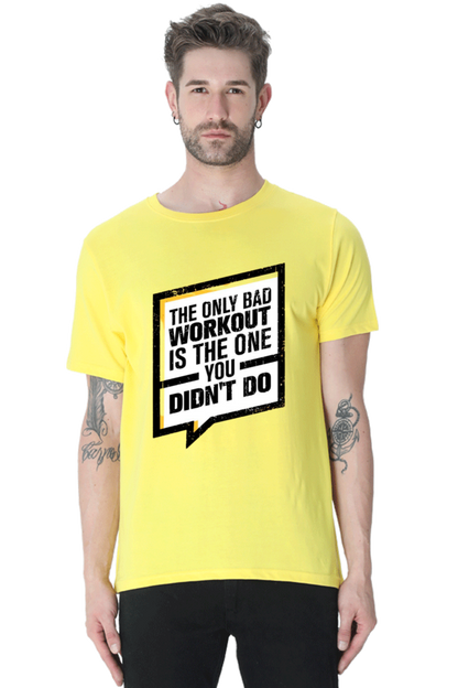 The Only Bad Workout Men's T Shirt New Yellow