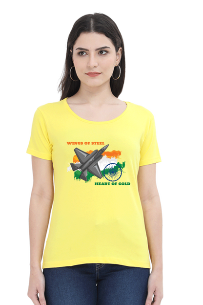 Patriotic Women T Shirts New Yellow