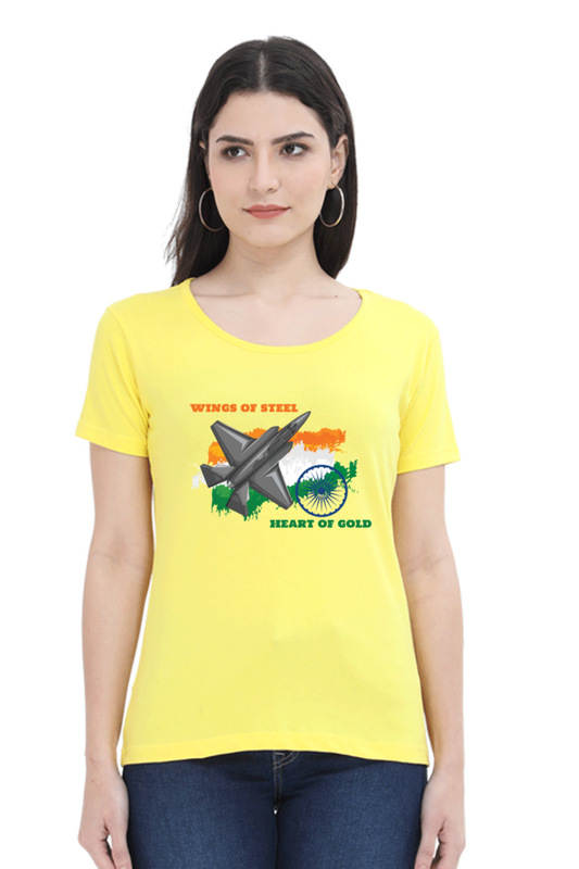 Patriotic Women T Shirts New Yellow