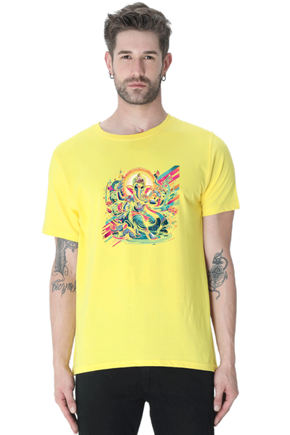 Lord Ganesha 3 Printed Ganesh Chaturthi Men's T Shirts