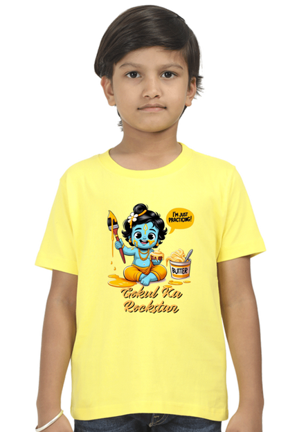 Gokul Ka Rockstar Janmashtami Boy's T Shirts