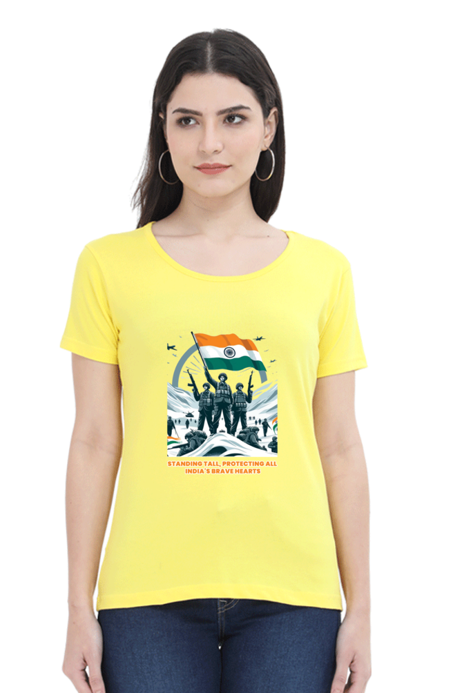 Patriotic Women T Shirts New Yellow