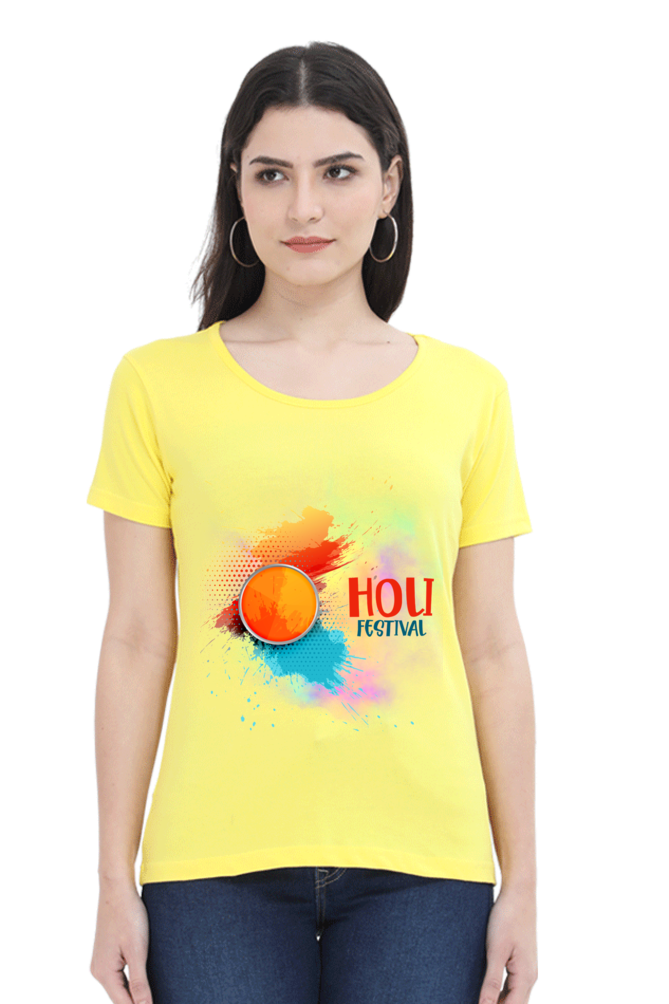 Holi Festive Vibes: Celebratory Tee New Yellow