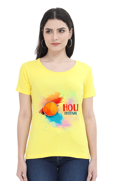 Holi Festive Vibes: Celebratory Tee New Yellow