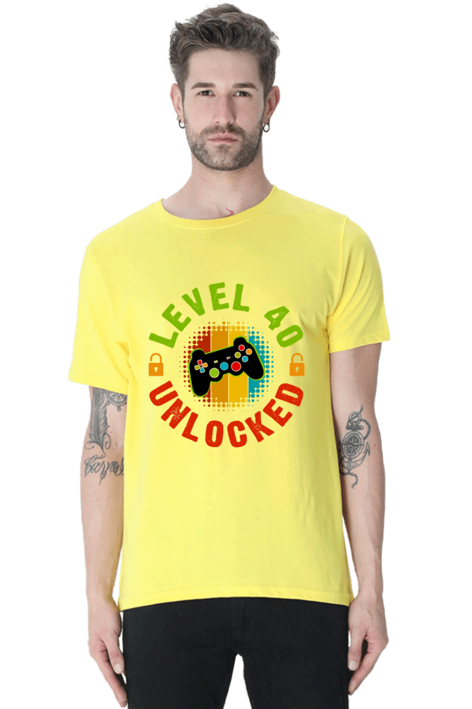 Level 04 Unlocked Men's T Shirt New Yellow