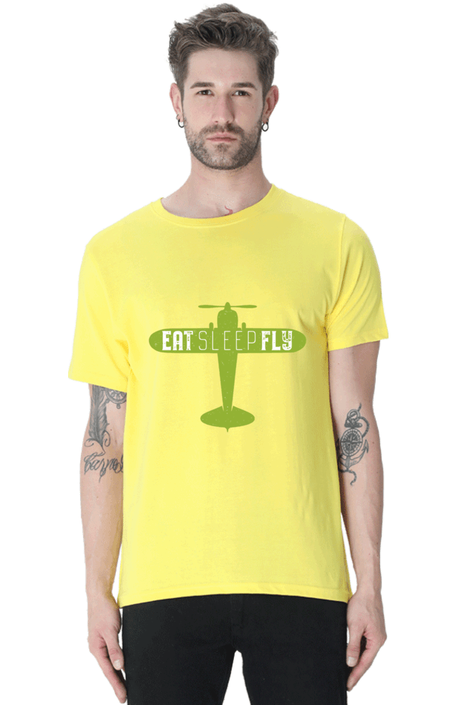 Eat Sleep Fly - Men's T Shirt New Yellow